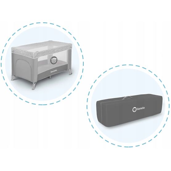 Lettino da viaggio LIONELO Adriaa - grigio