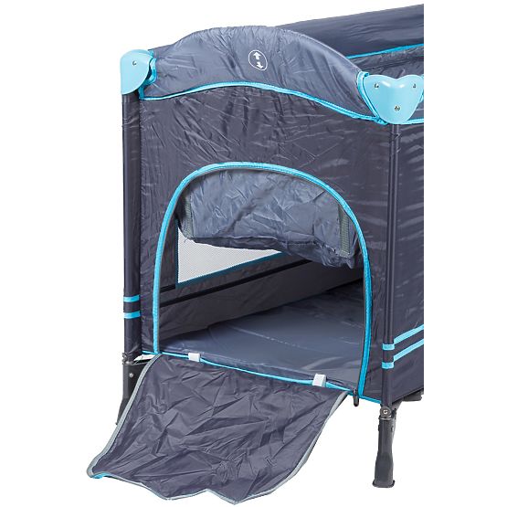 Lettino da viaggio Mosquito con materasso - blu scuro