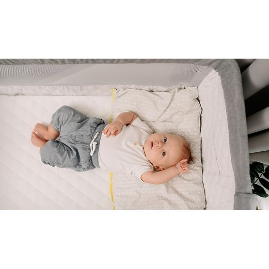 Lettino da viaggio per letto dei genitori Theo - grigio chiaro