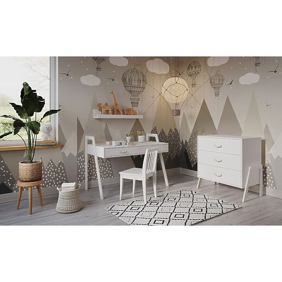 2 in 1 Lettino e Scrivania CONE 120x60 - BIANCO
