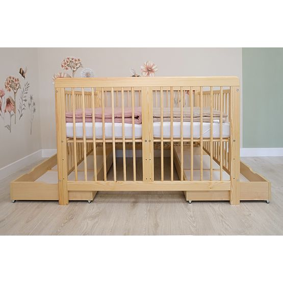 Lettino in legno per bambini gemelli Ourbaby Twinny - naturale