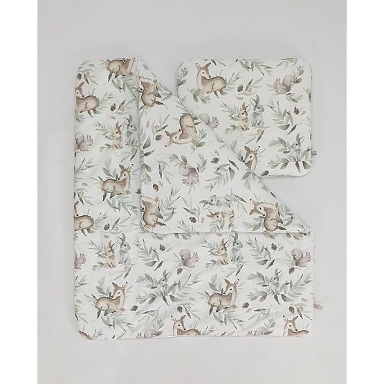 Culla in vimini con set per neonati - Animali del bosco