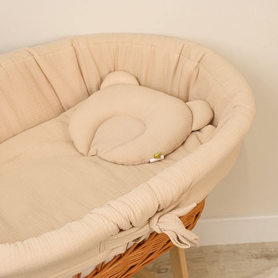 Culla in vimini con accessori per neonati - beige