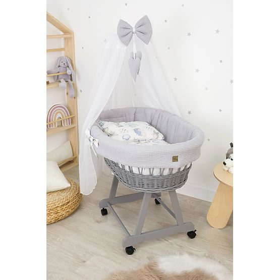 Culla in vimini con accessori per neonati - Riccio