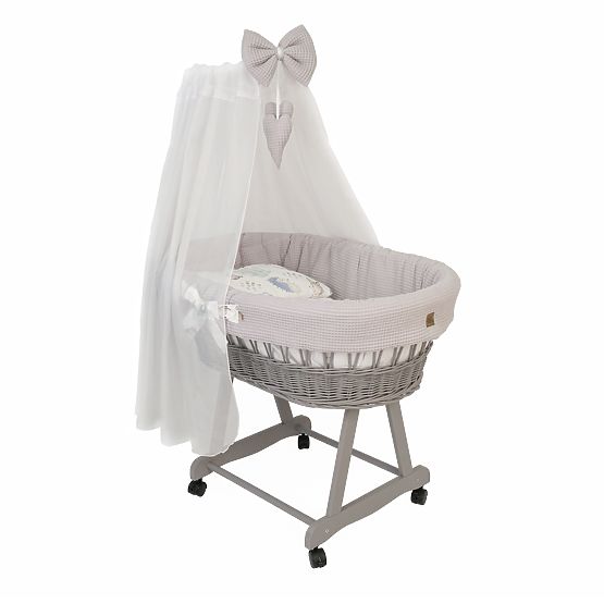 Culla in vimini con accessori per neonati - Riccio