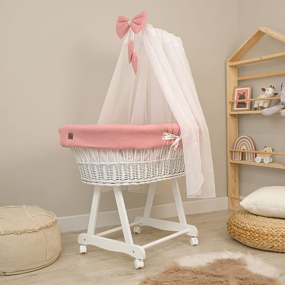 Culla in vimini con accessori per neonati - Coniglietto