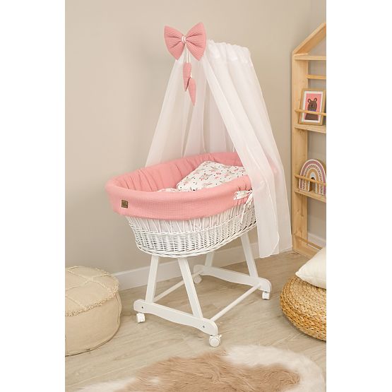 Culla in vimini con accessori per neonati - Coniglietto