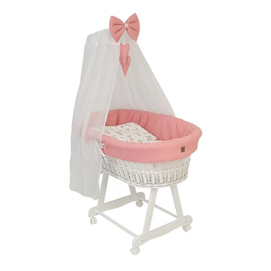 Culla in vimini con accessori per neonati - Coniglietto