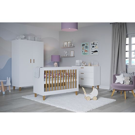 Lettino per bambini KUBI 120 x 60 cm - bianco