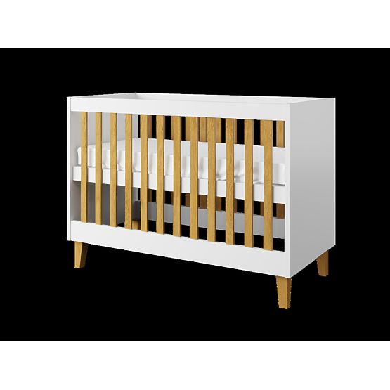 Lettino per bambini KUBI 120 x 60 cm - bianco