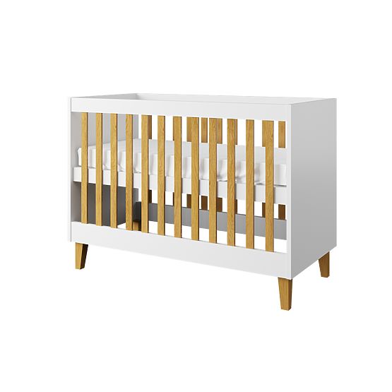 Lettino per bambini KUBI 120 x 60 cm - bianco