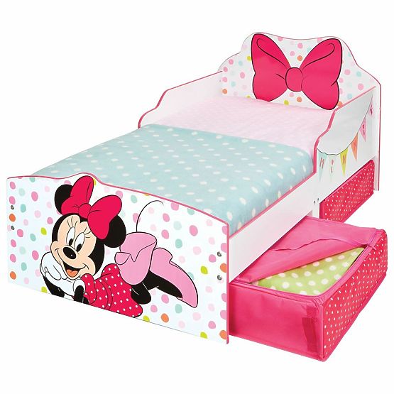 Letto per bambini Minnie Mouse con spazio di archiviazione