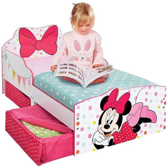 Letto per bambini Minnie Mouse con spazio di archiviazione