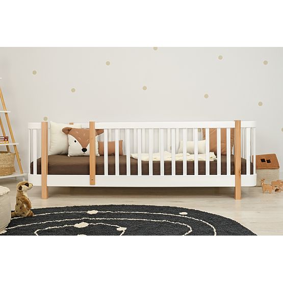 Letto Montessori per bambini in faggio Kate - bianco