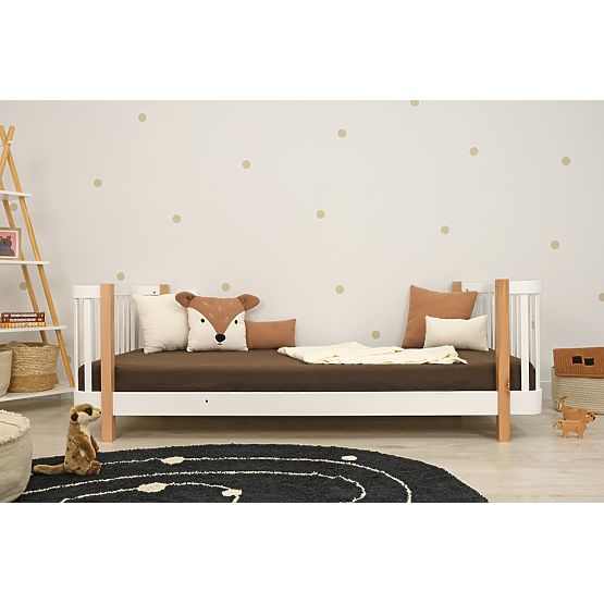 Letto Montessori per bambini in faggio Kate - bianco