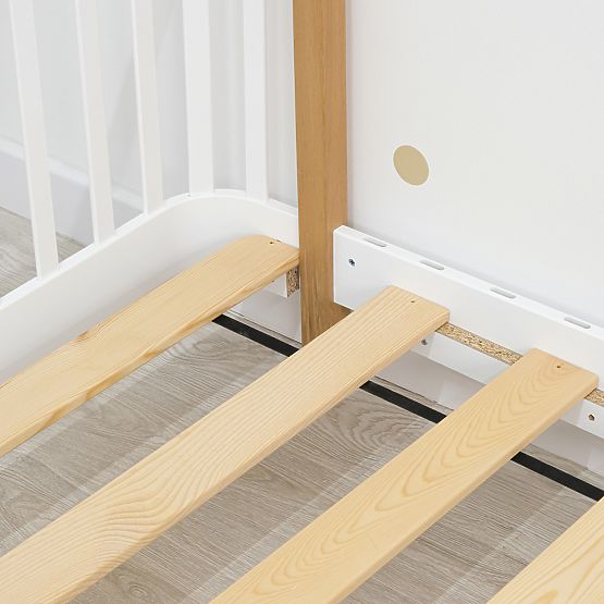 Letto Montessori per bambini in faggio Kate - bianco