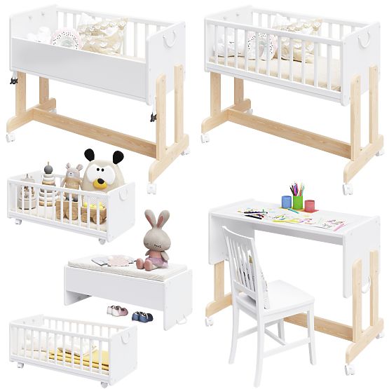 Lettino multifunzionale LETO 90x40 cm 6 in 1 - SCANDI