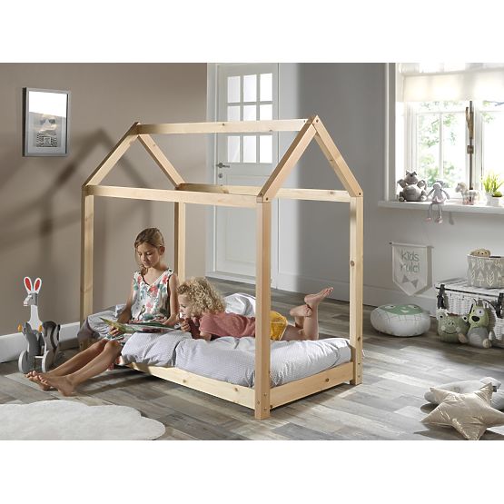 Letto a casetta per bambini Cabane - naturale
