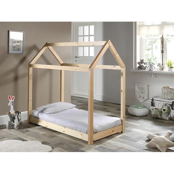 Letto a casetta per bambini Cabane - naturale