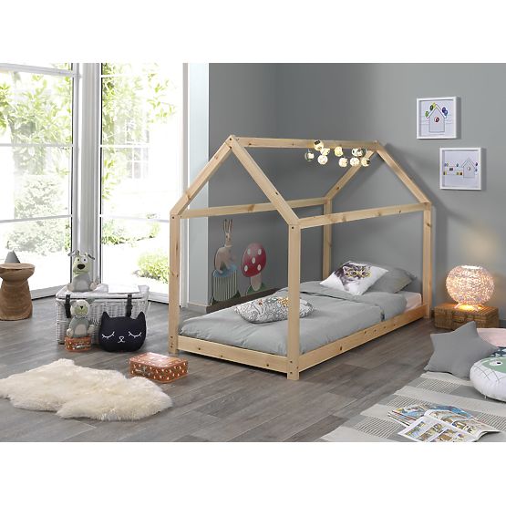 Letto a casetta per bambini Cabane - naturale