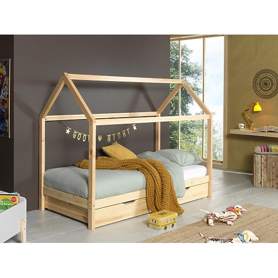 Letto a casetta per bambini Dallas Hip - naturale