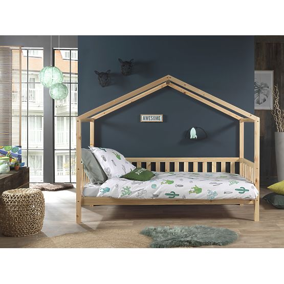 Letto per bambini a forma di casetta Dallas - naturale