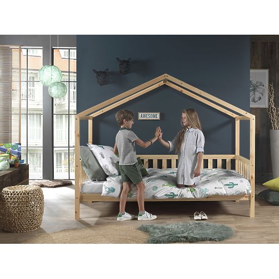 Letto per bambini a forma di casetta Dallas - naturale