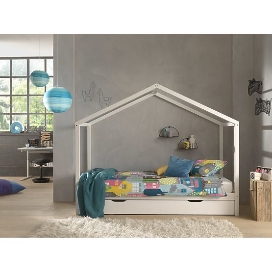 Letto a casetta per bambini Dallas Pyramid - bianco