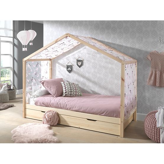 Letto a casetta per bambini Dallas Pyramid - naturale