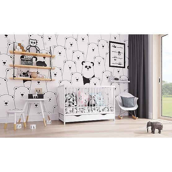 Lettino per bambini Dominik 120×60 cm – bianco