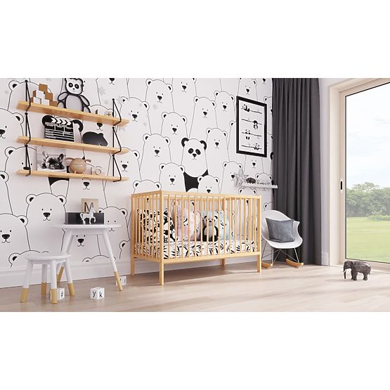 Lettino per bambini Dominik 120 × 60 cm – naturale