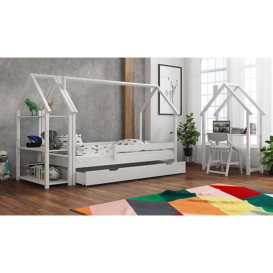 Letto a casetta per bambini Frank - bianco