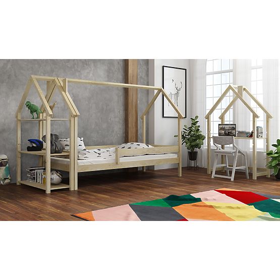Letto a casetta per bambini Frank - naturale