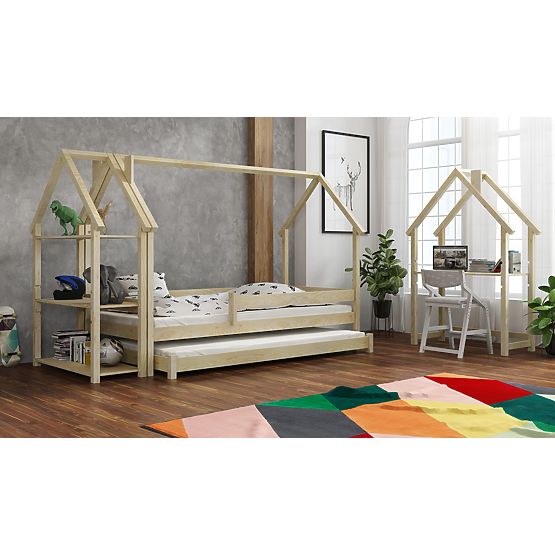 Letto a casetta per bambini Frank - naturale
