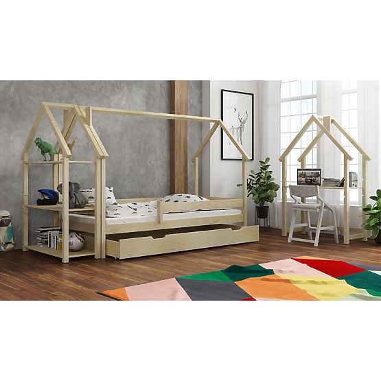 Letto a casetta per bambini Frank - naturale