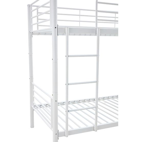Letto a castello in metallo BUNKY 200x90 cm - bianco