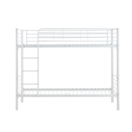 Letto a castello in metallo BUNKY 200x90 cm - bianco