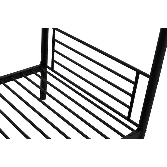 Letto in metallo a due piani BUNKY 200x90 cm - nero