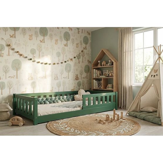 Letto basso per bambini Montessori Ourbaby Meadow - verde
