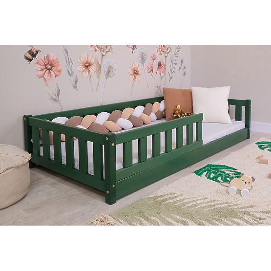 Letto basso per bambini Montessori Ourbaby Meadow - verde