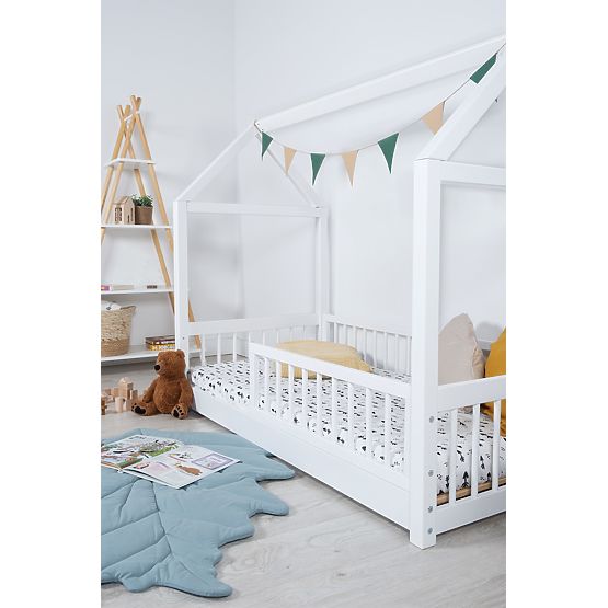 Letto a casetta Montessori Elis bianco