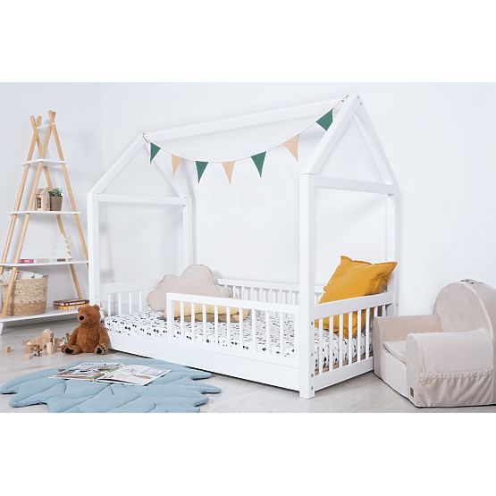 Letto a casetta Montessori Elis bianco