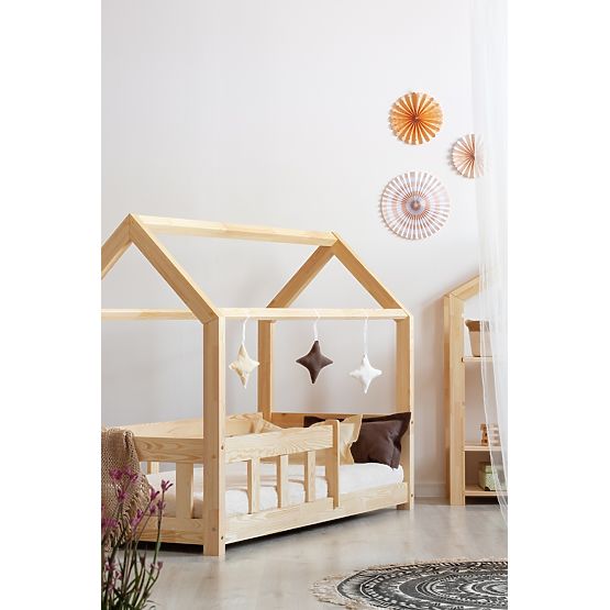 Letto casetta per bambini con barriera Mila Classic