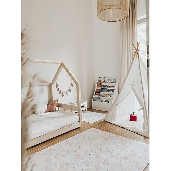 Letto casetta per bambini con barriera Mila Classic