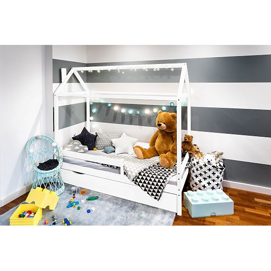 Letto per bambini a casetta Paul - bianco