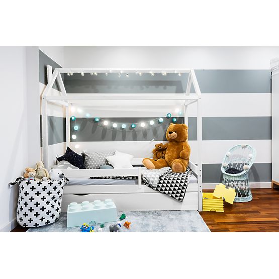 Letto per bambini a casetta Paul - bianco