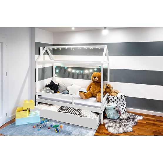 Letto per bambini a casetta Paul - bianco