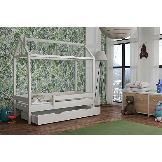 Letto per bambini a casetta Paul - bianco
