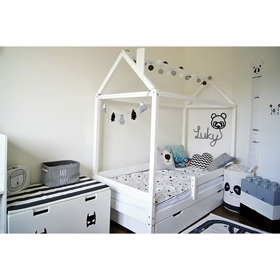 Letto per bambini a casetta Paul - bianco