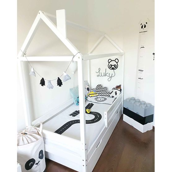 Letto per bambini a casetta Paul - bianco
